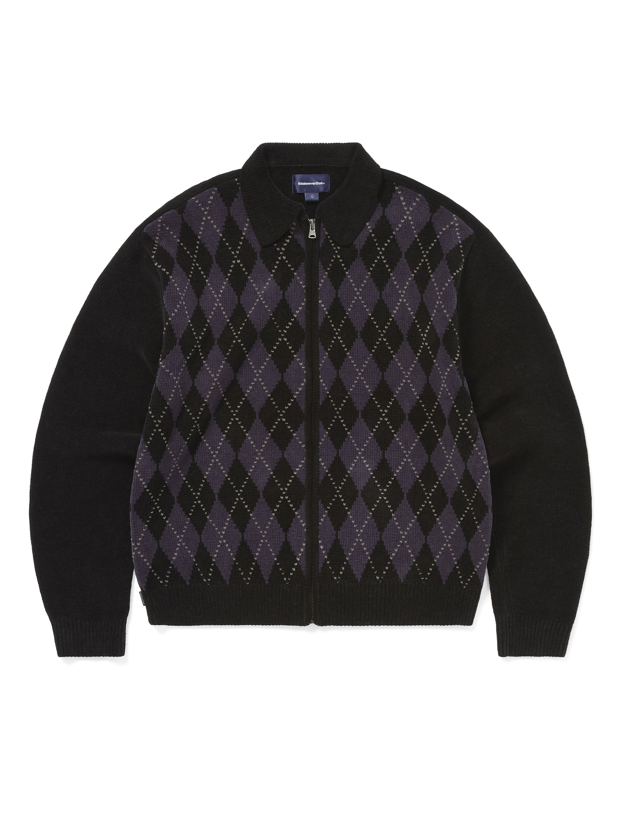 Argyle Zip Knit Cardigan – thisisneverthat® JP