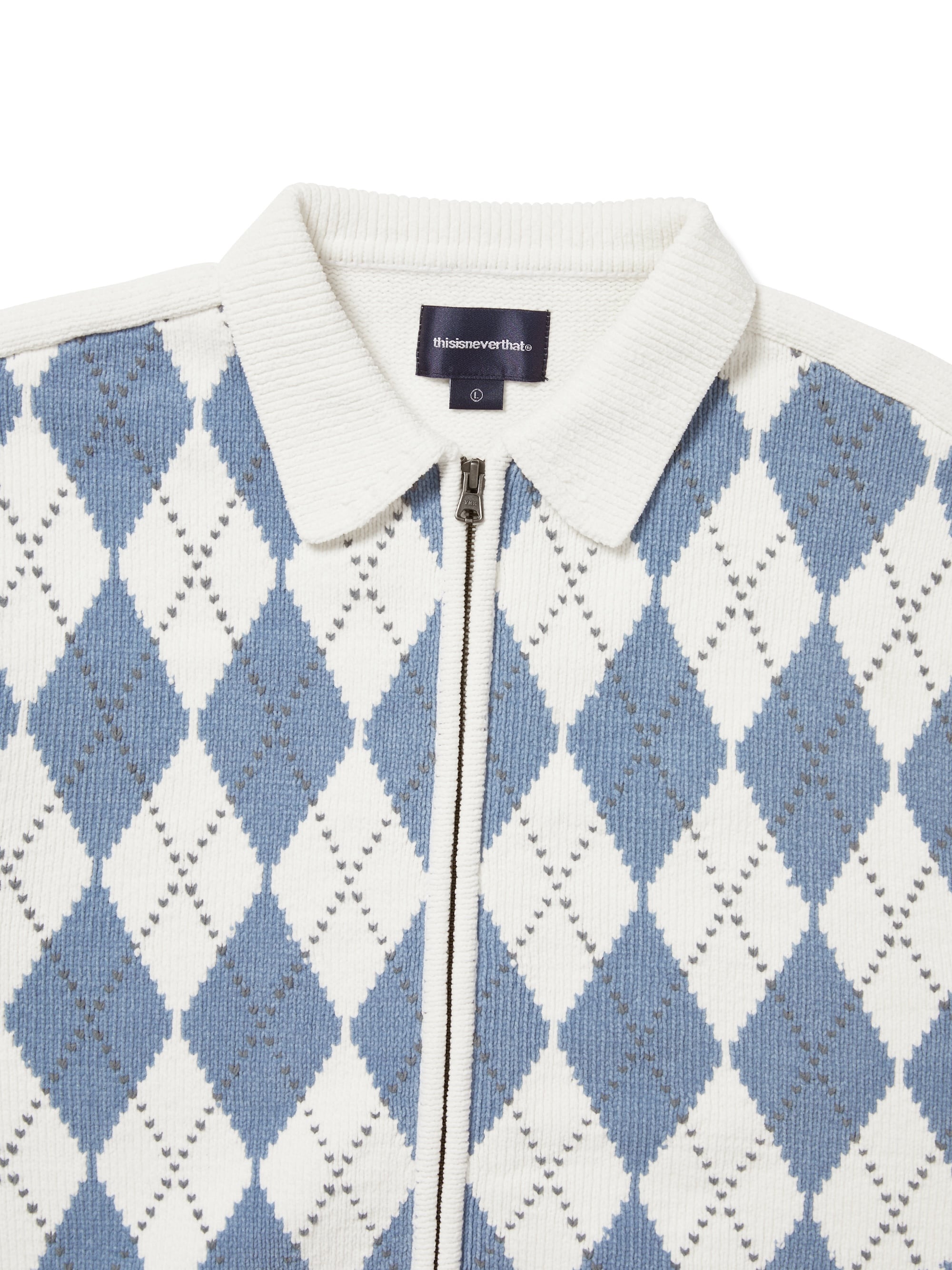 Argyle Zip Knit Cardigan – thisisneverthat® JP