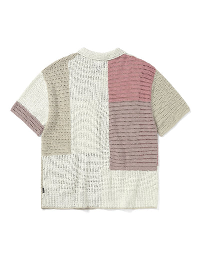 Block Crochet Knit S/S Shirt