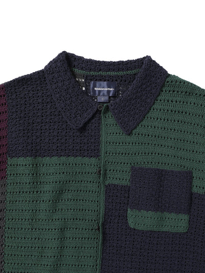 Block Crochet Knit S/S Shirt