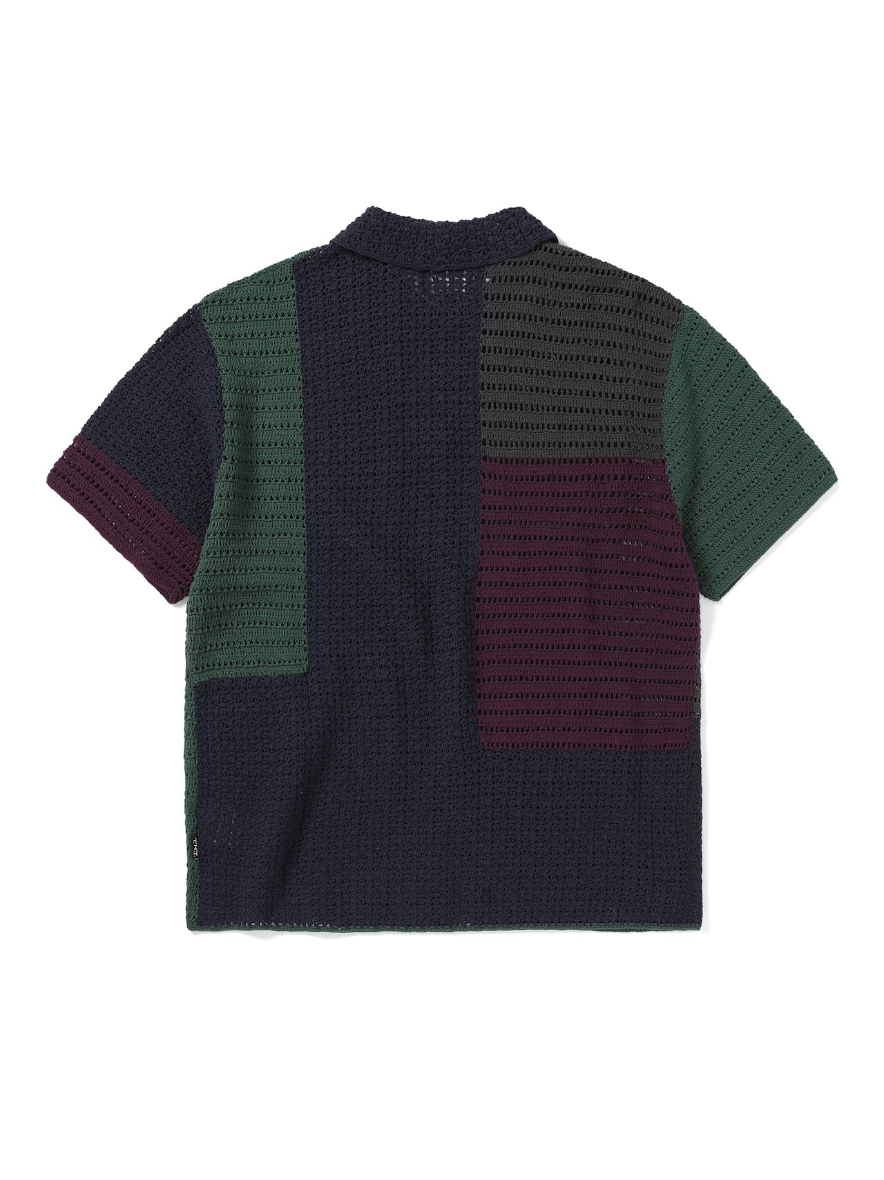 Block Crochet Knit S/S Shirt