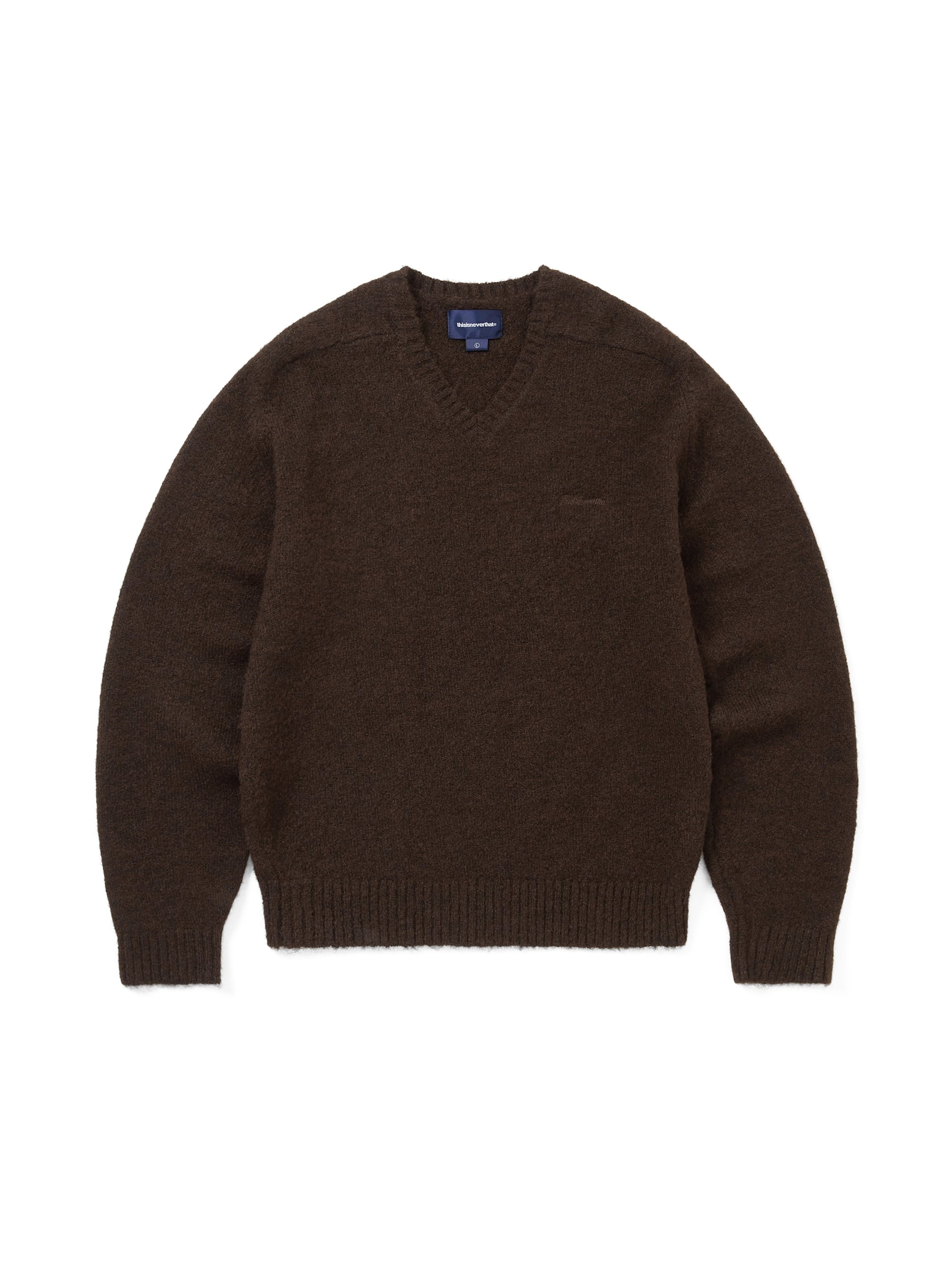 Brushed V Neck Knit Sweater – thisisneverthat® JP