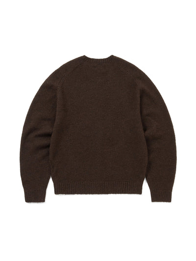 Brushed V Neck Knit Sweater