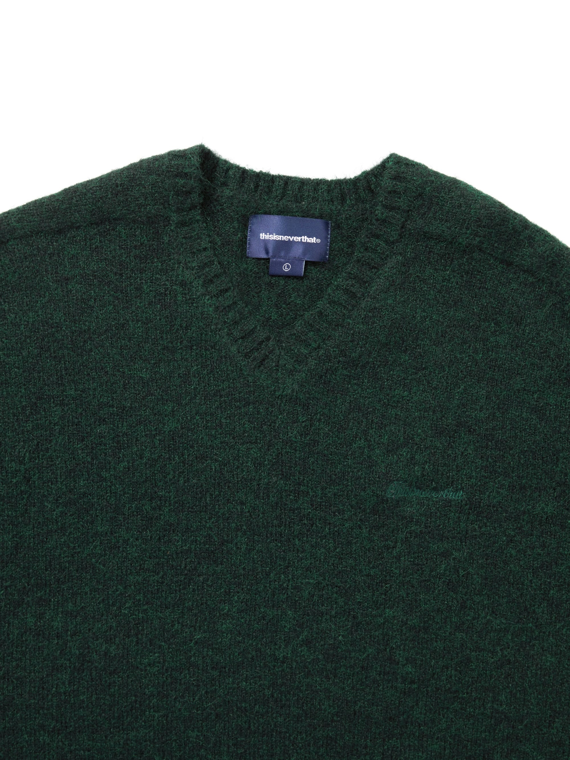 Brushed V Neck Knit Sweater