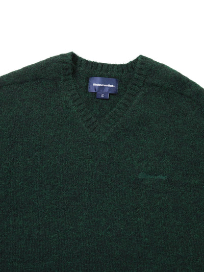 Brushed V Neck Knit Sweater