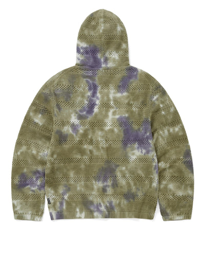 Crochet Knit Zip Hoodie