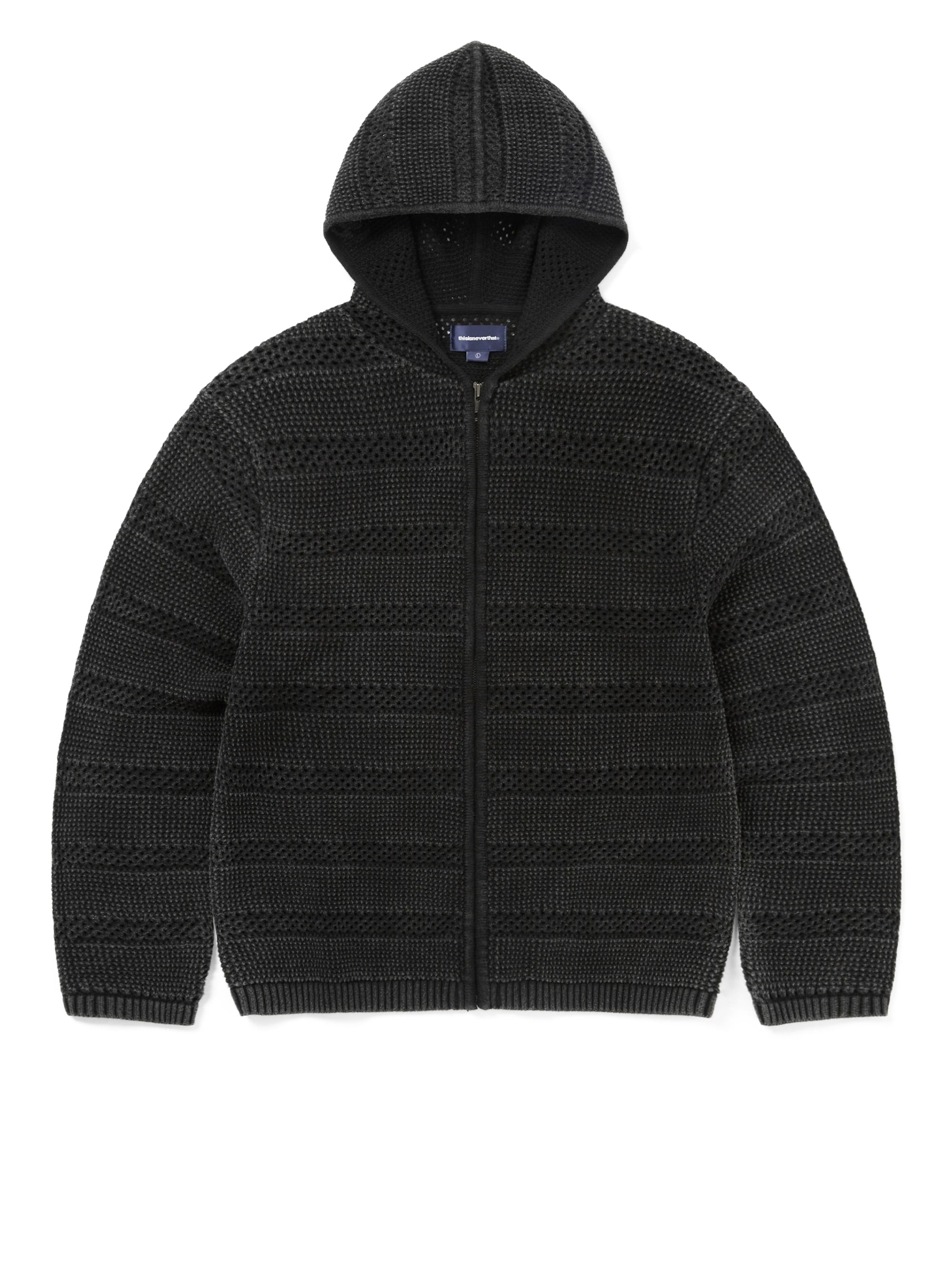 Crochet Knit Zip Hoodie