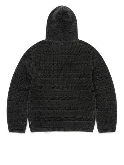 Crochet Knit Zip Hoodie