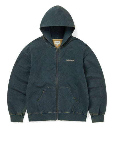 Damaged Zip Up Hoodie