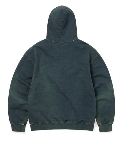 Damaged Zip Up Hoodie