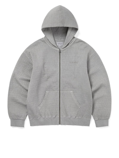 Damaged Zip Up Hoodie