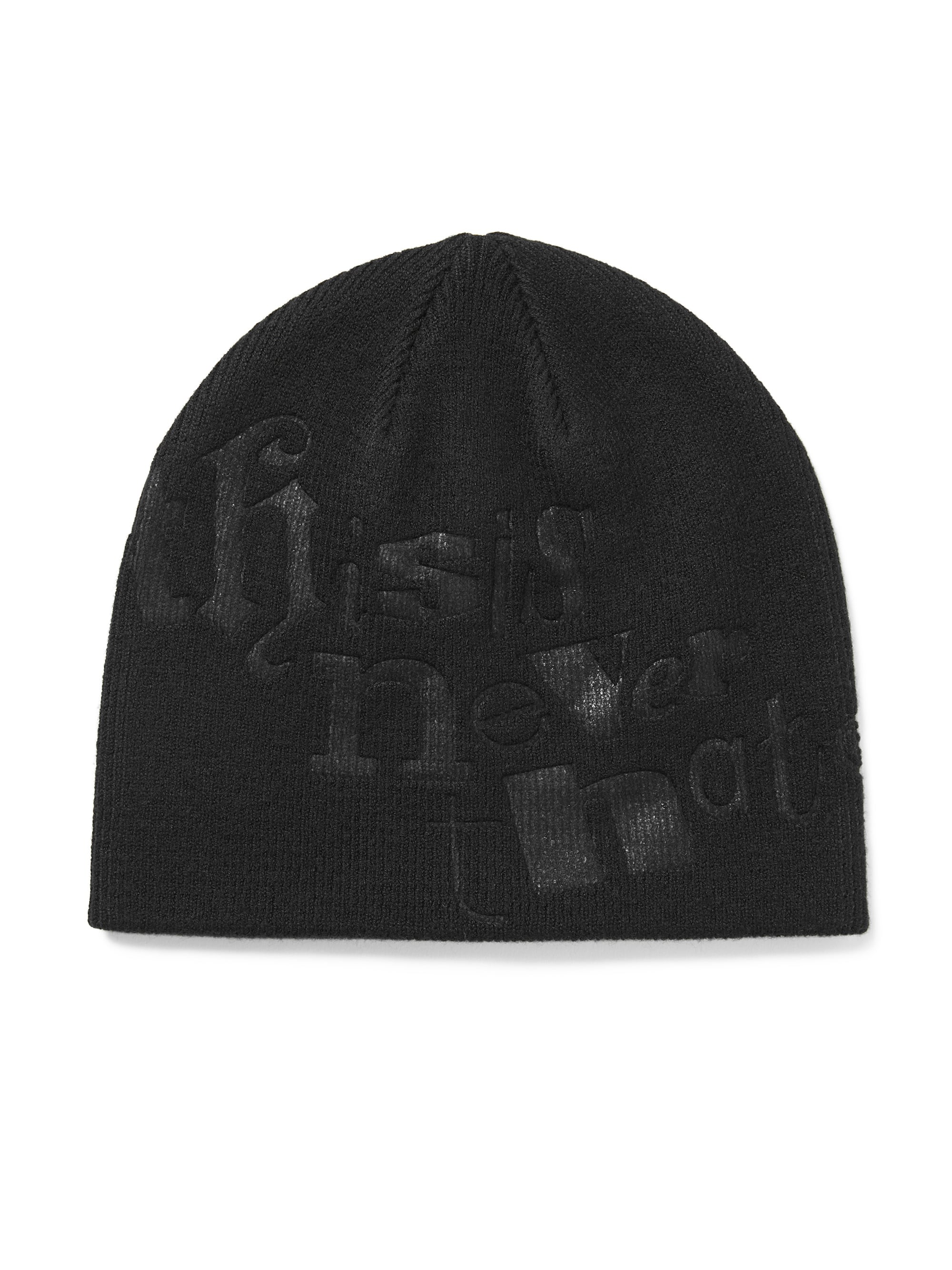 Debossed No Cuff Beanie