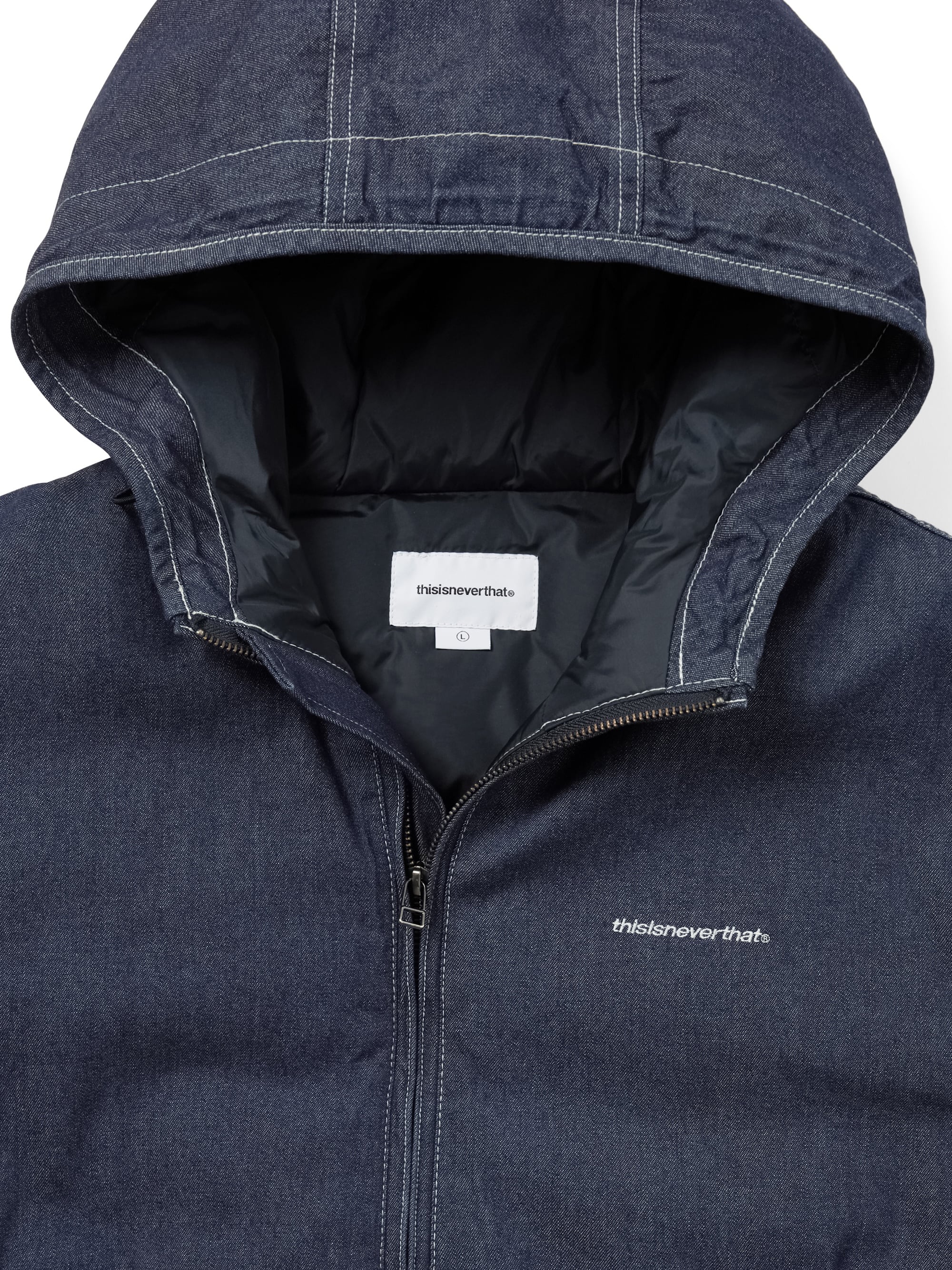 Denim Down Puffer Jacket