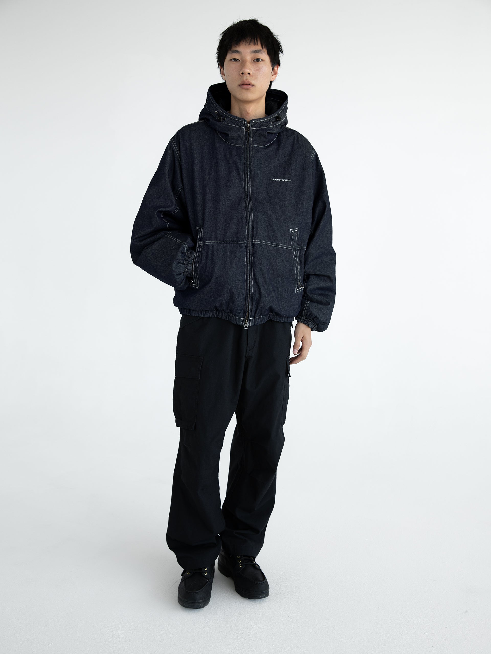 Denim Down Puffer Jacket
