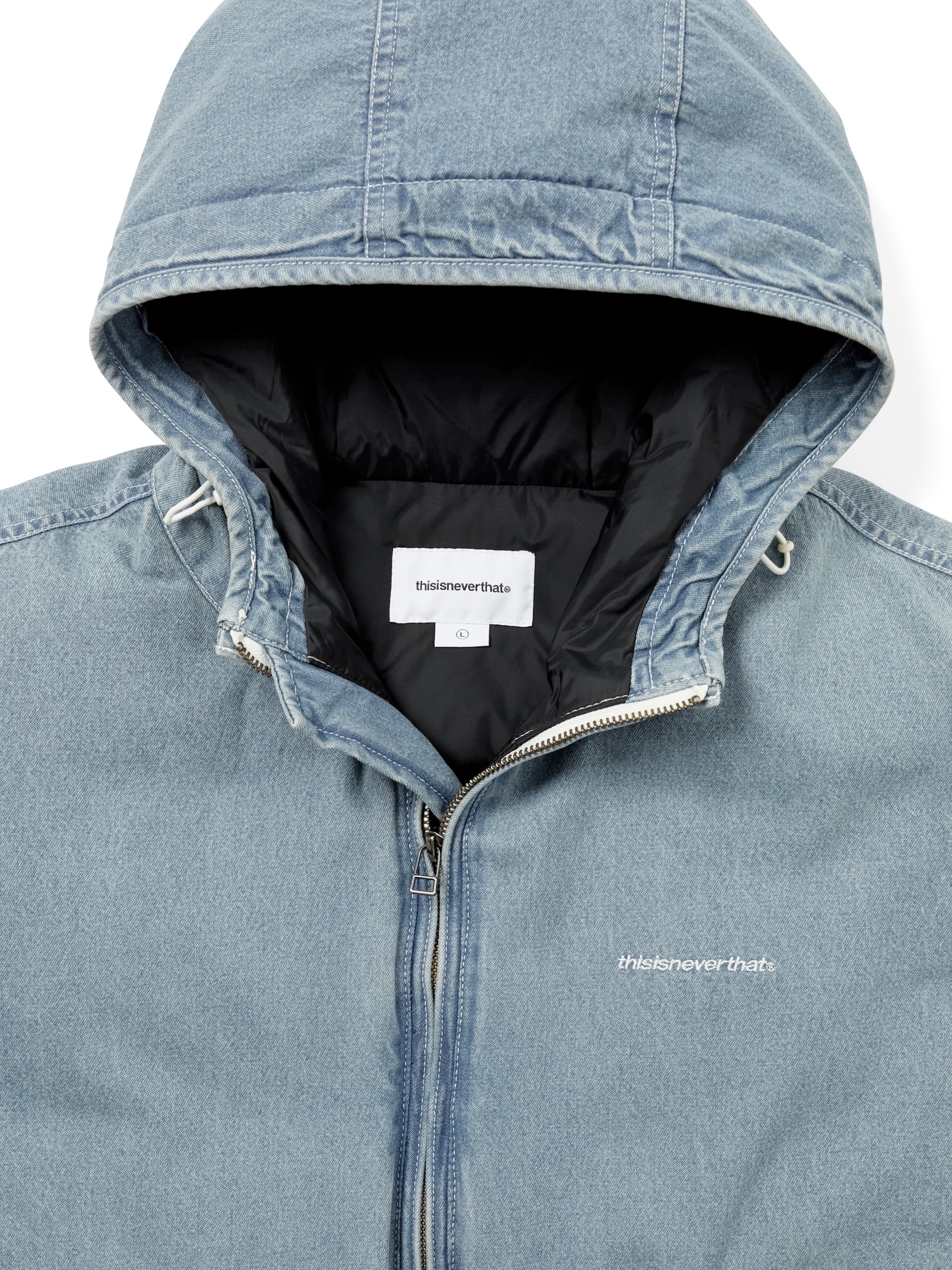 Denim Down Puffer Jacket