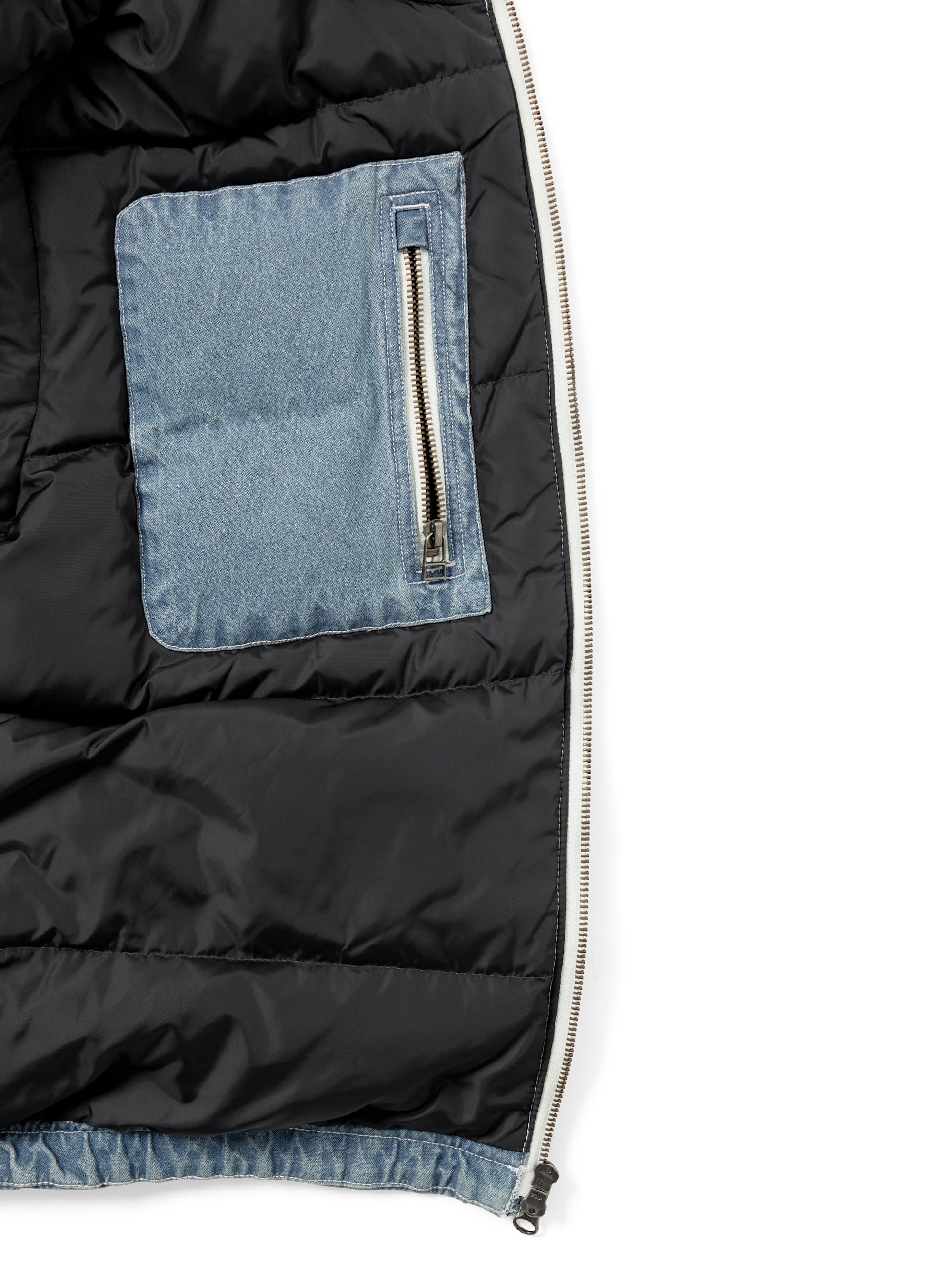 Denim Down Puffer Jacket
