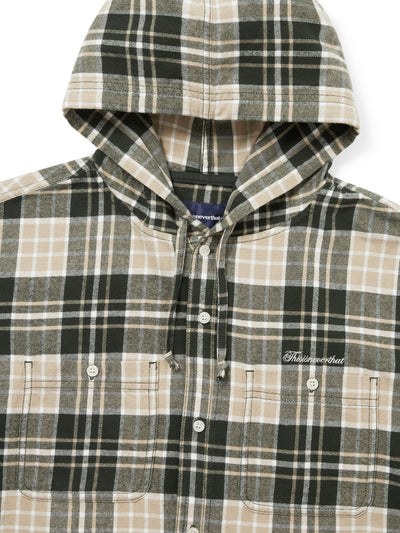 Flannel Hooded Check Shirt