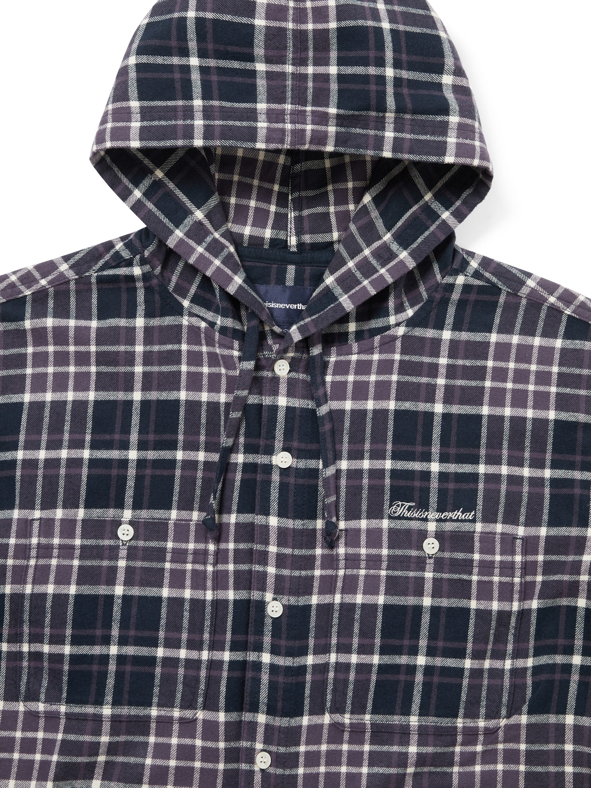 Flannel Hooded Check Shirt – thisisneverthat® JP
