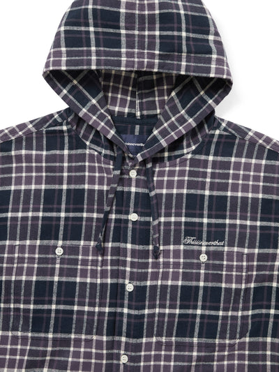 Flannel Hooded Check Shirt