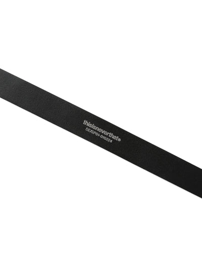 Flat Buckle Leather Belt