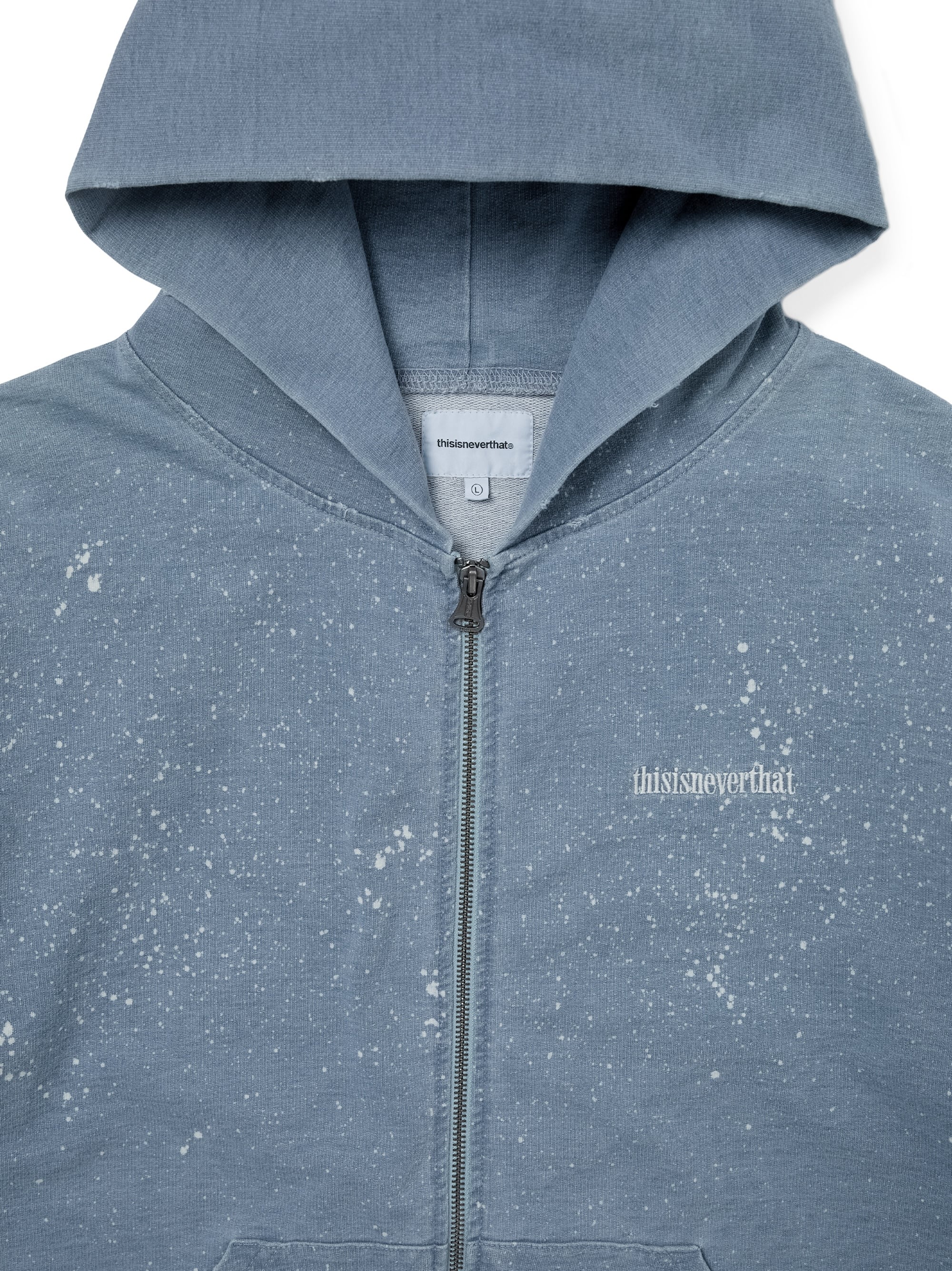 Indigo Dyed Zip Up Hoodie