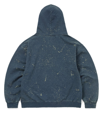 Indigo Dyed Zip Up Hoodie