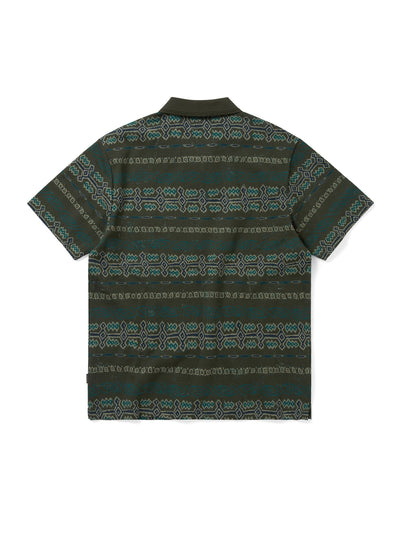 Jungle Jacquard Zip Up Top