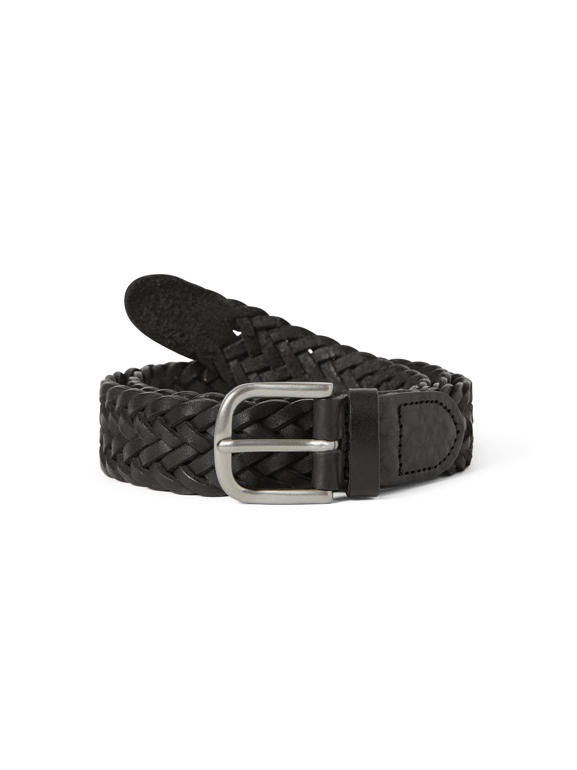 (FW25)Leather Mesh Belt