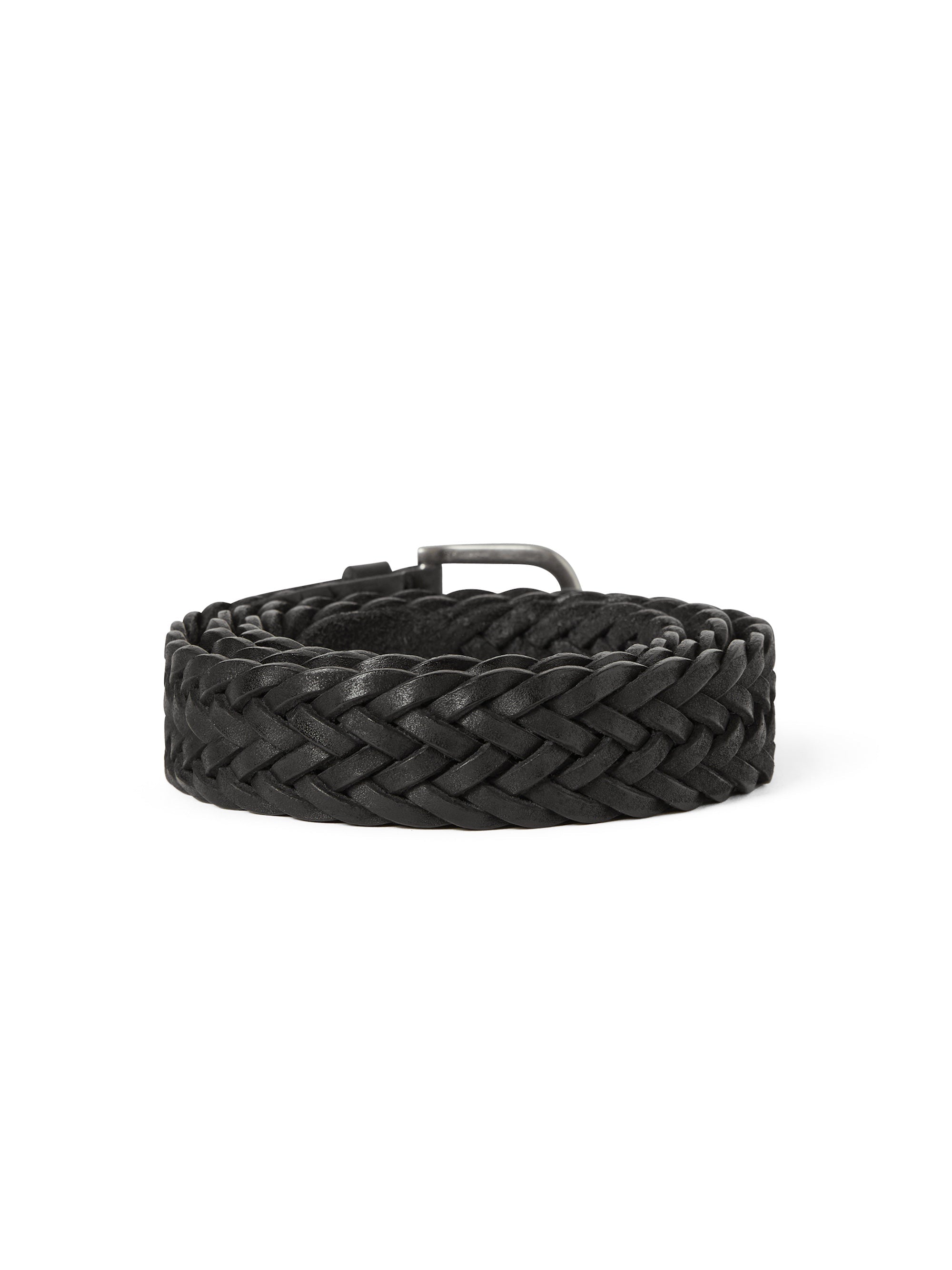 (FW25)Leather Mesh Belt