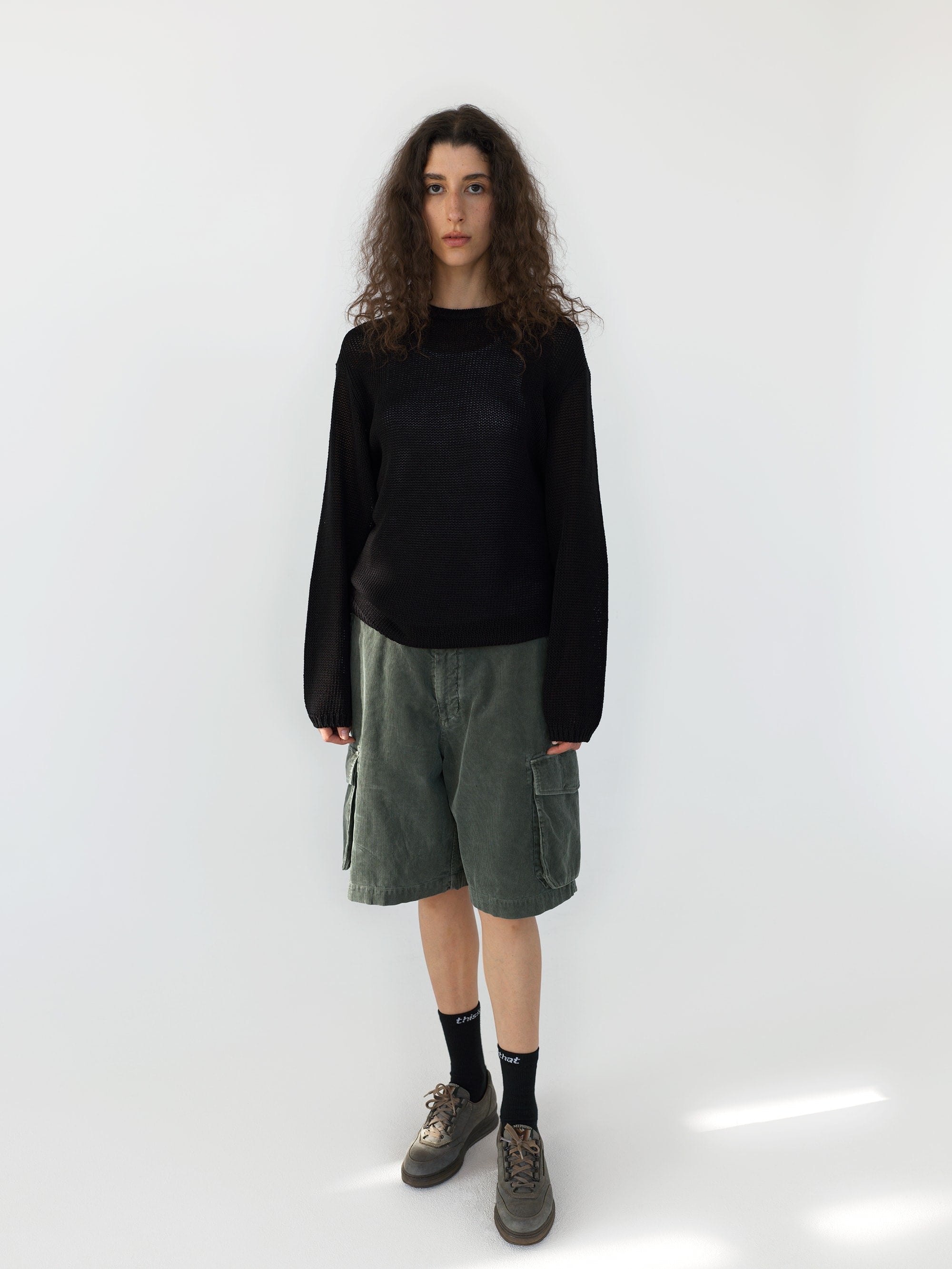 Loose Gauge Knit Crew