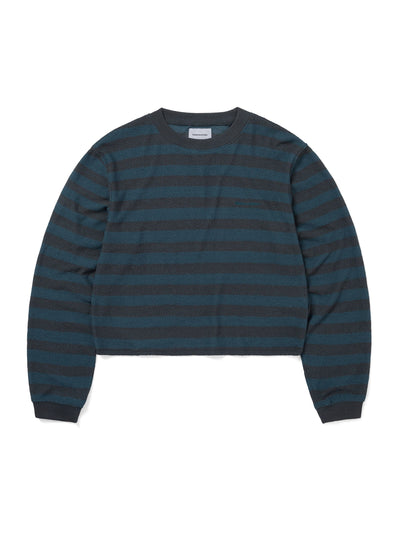 Mesh Striped W Crewneck