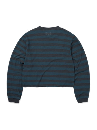 Mesh Striped W Crewneck