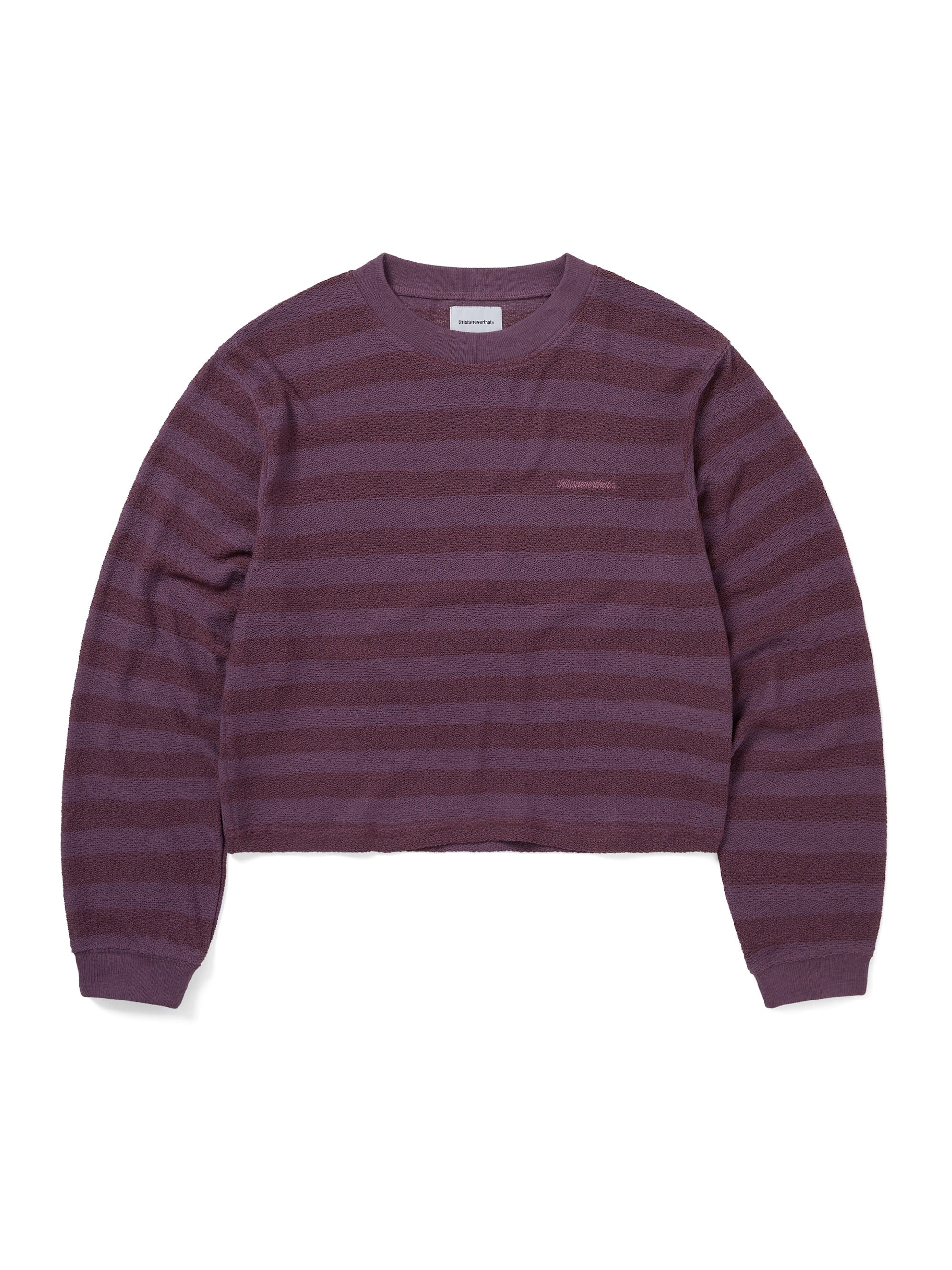 Mesh Striped W Crewneck