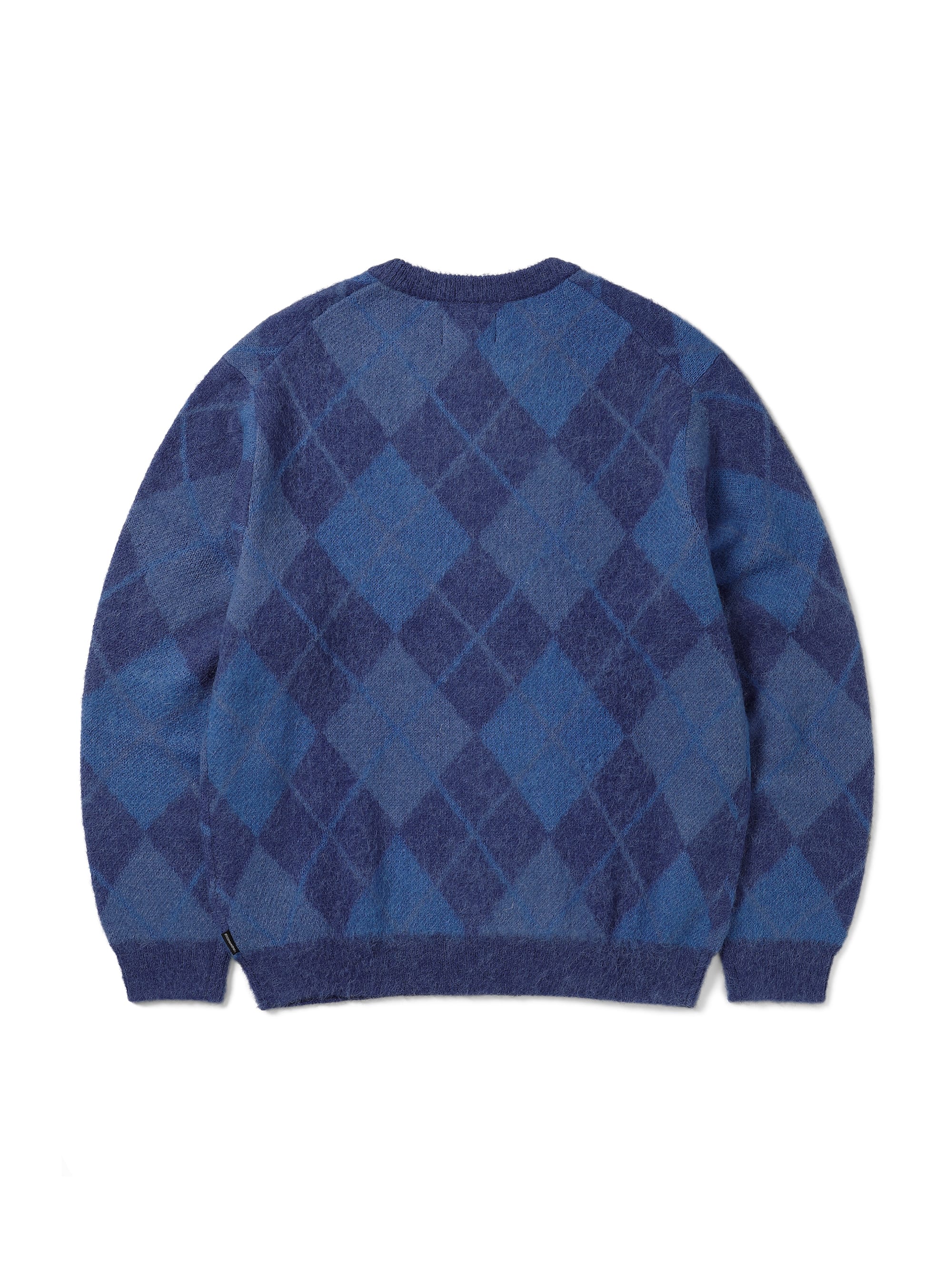 Mohair Argyle Knit Sweater