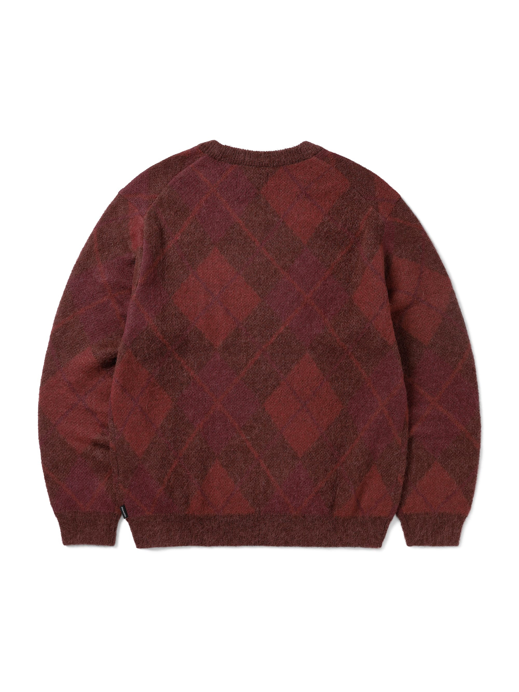 Mohair Argyle Knit Sweater