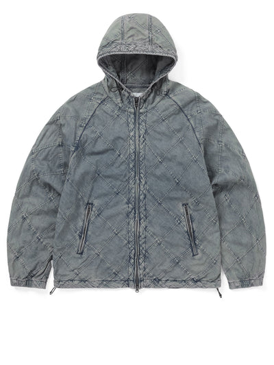 Patchwork Denim Windbreaker
