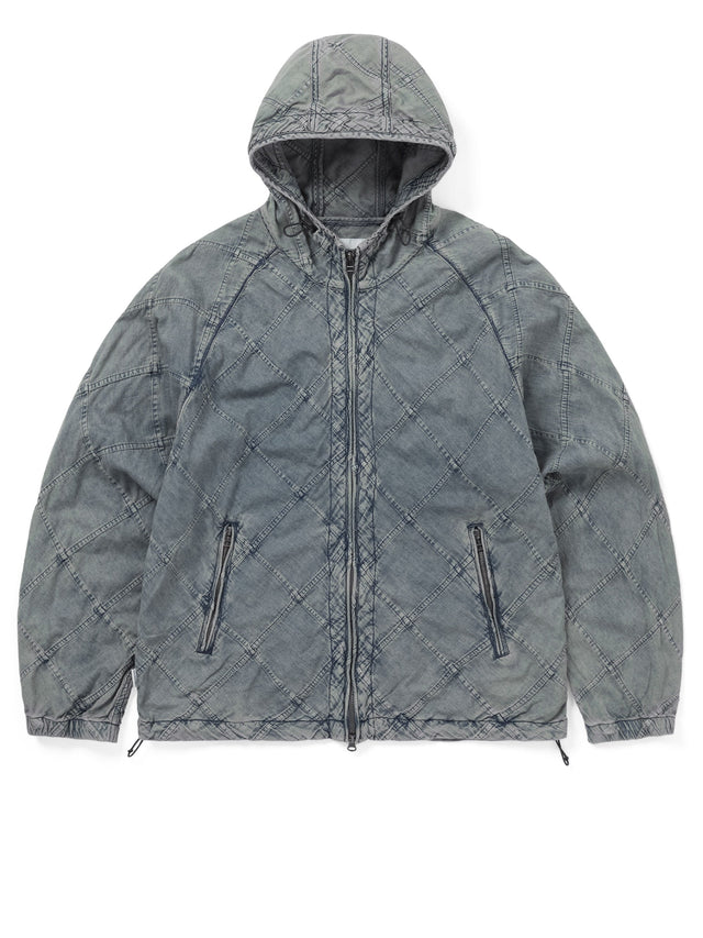 Patchwork Denim Windbreaker