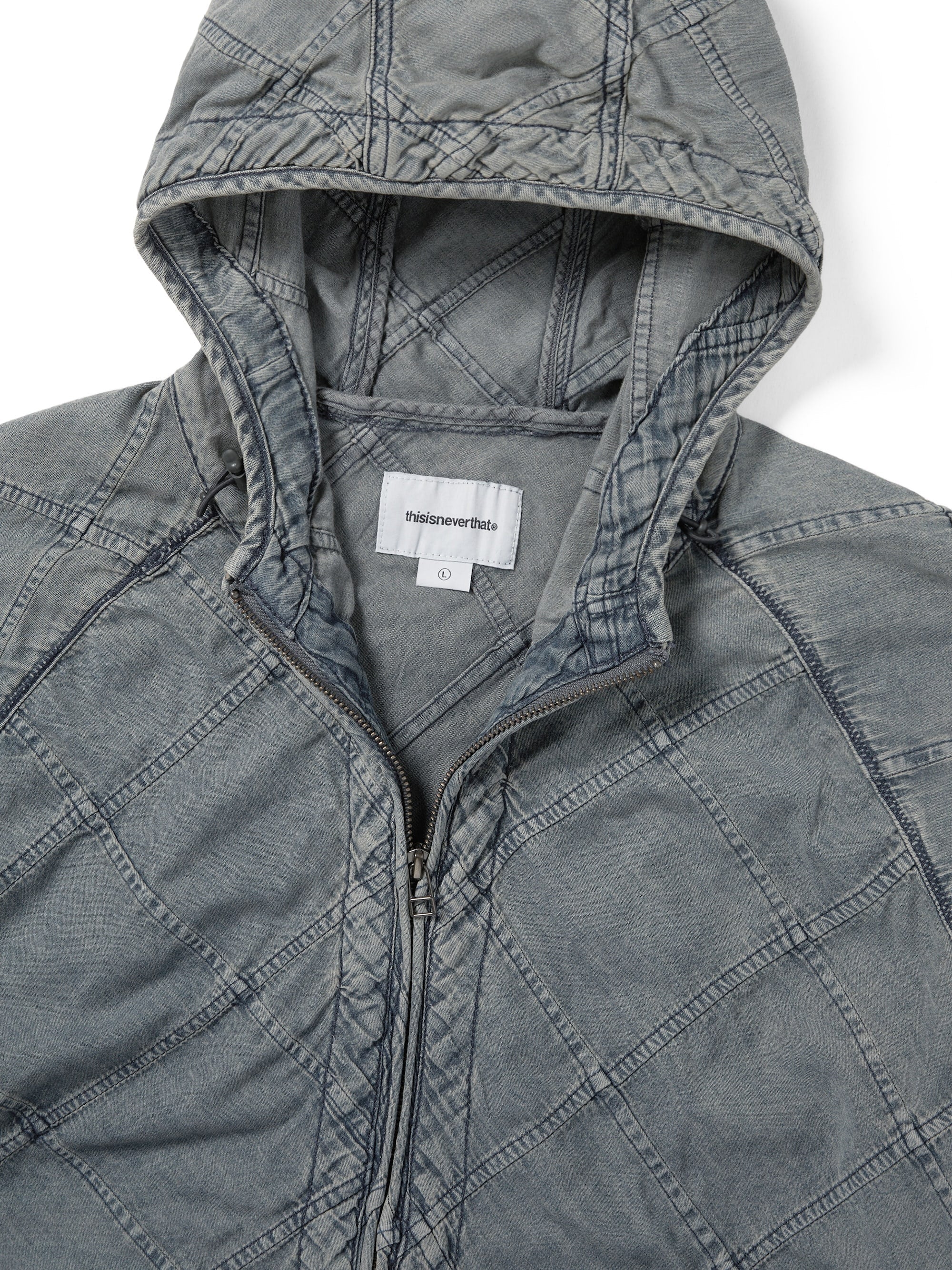 Patchwork Denim Windbreaker