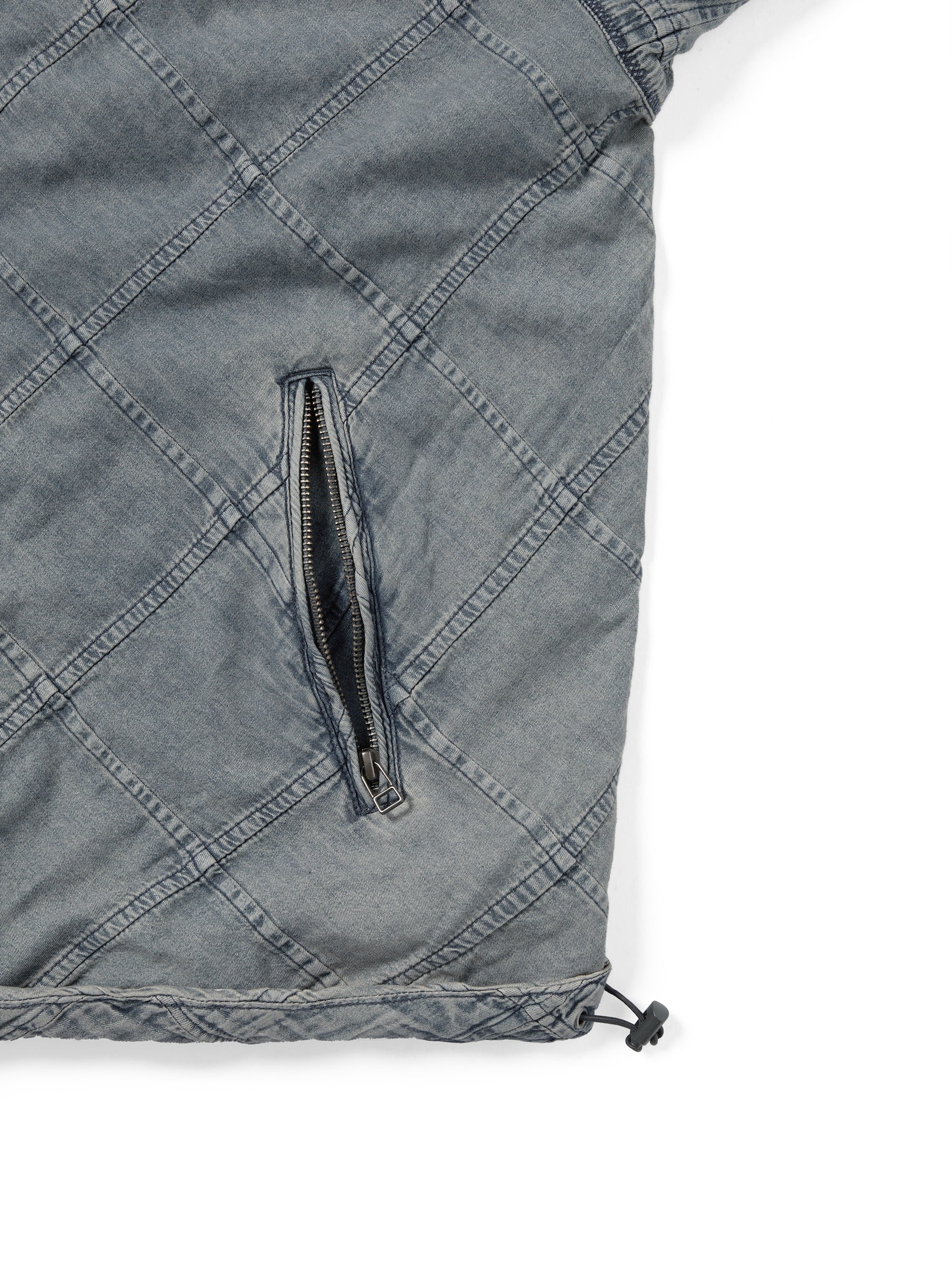 Patchwork Denim Windbreaker