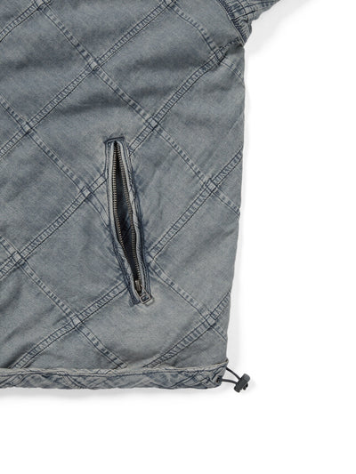 Patchwork Denim Windbreaker