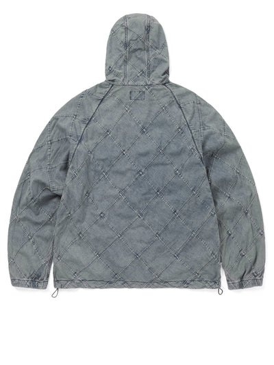 Patchwork Denim Windbreaker