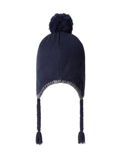Pom Earflap Beanie