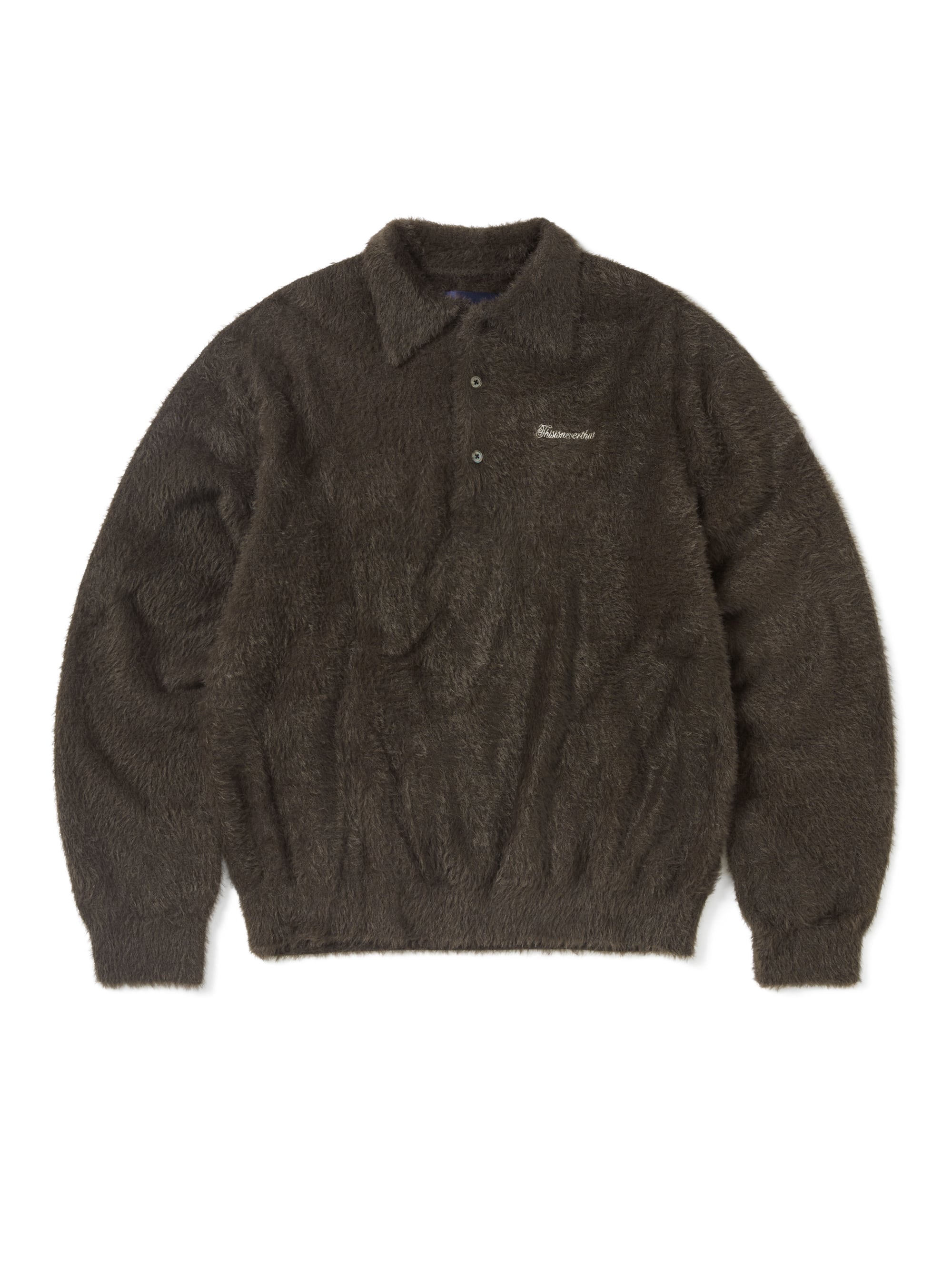 SCT-Logo Shaggy Knit Polo