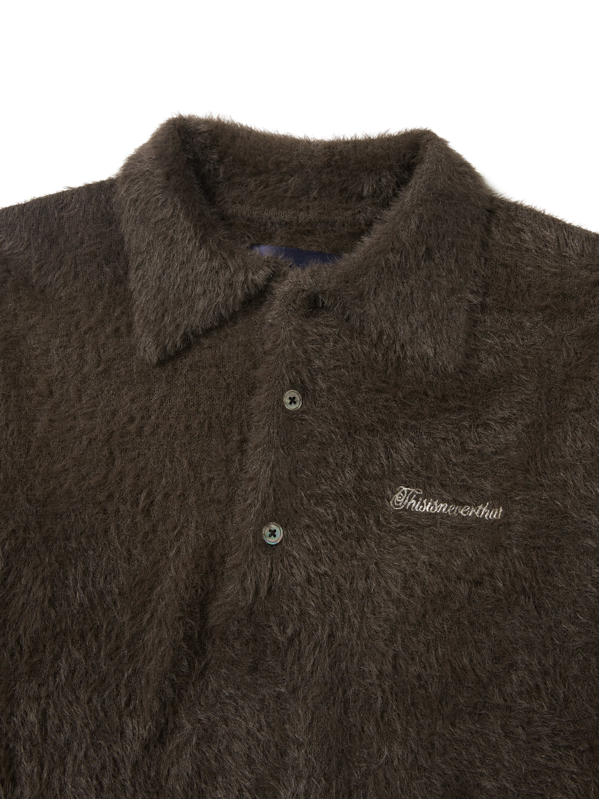 SCT-Logo Shaggy Knit Polo