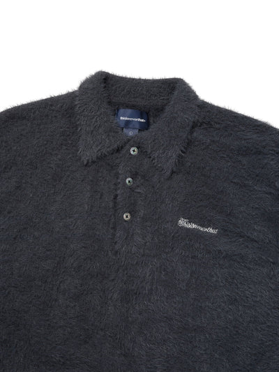 SCT-Logo Shaggy Knit Polo