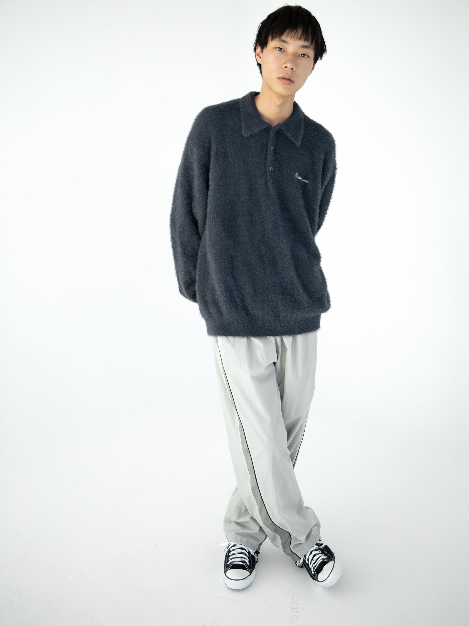 SCT-Logo Shaggy Knit Polo
