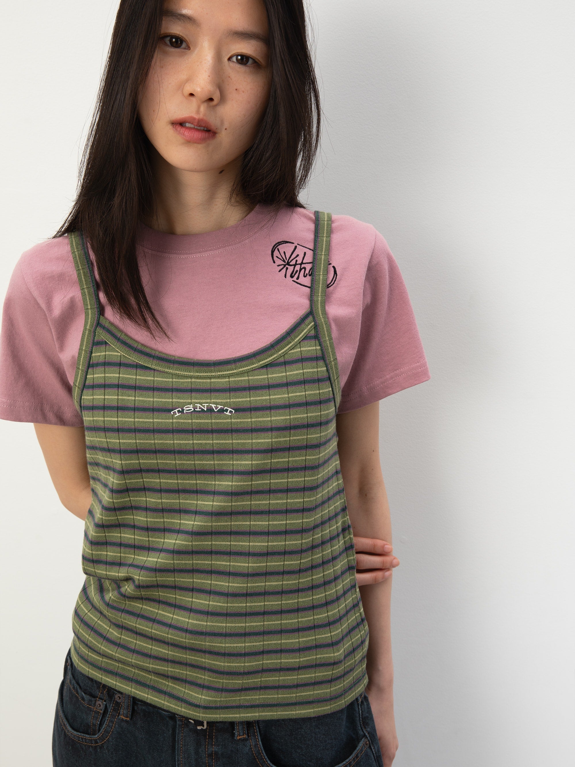 Sleeveless Striped W Top