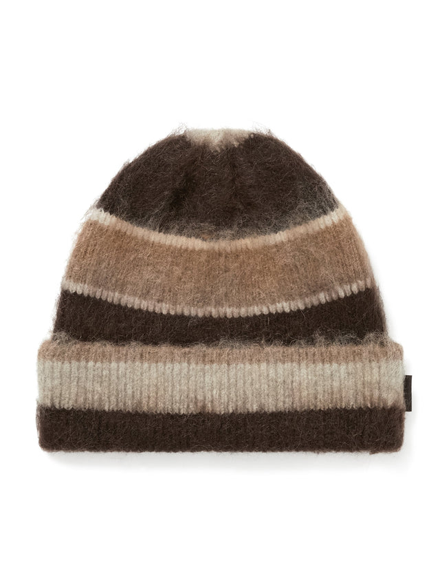 Striped Mohair Beanie