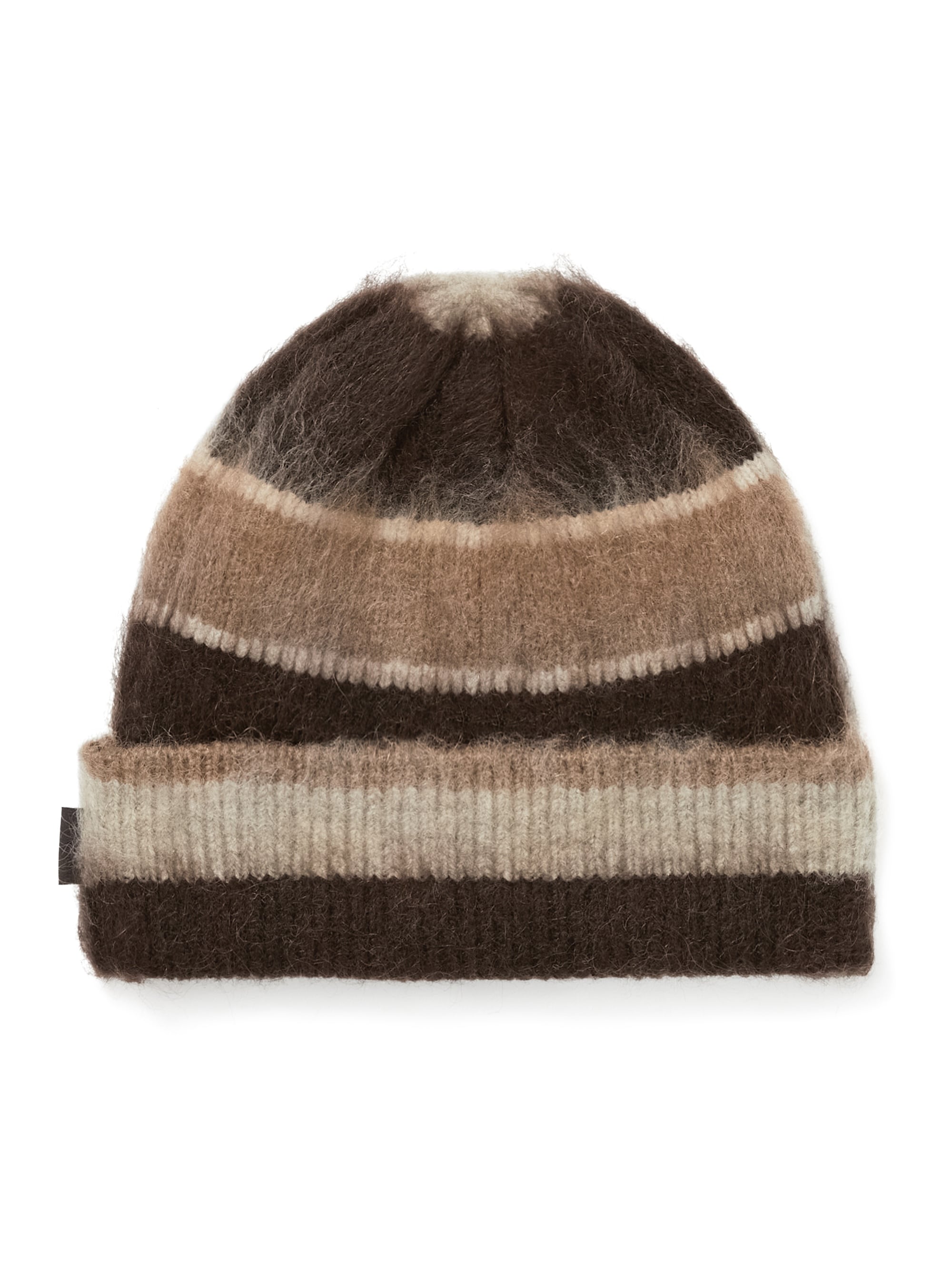 Striped Mohair Beanie