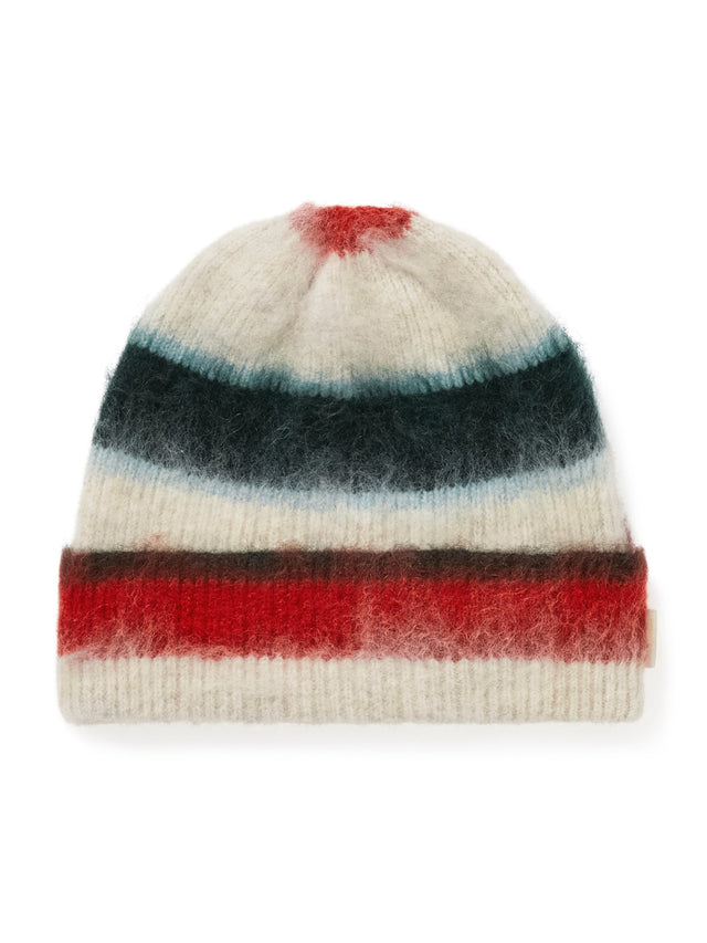 Striped Mohair Beanie
